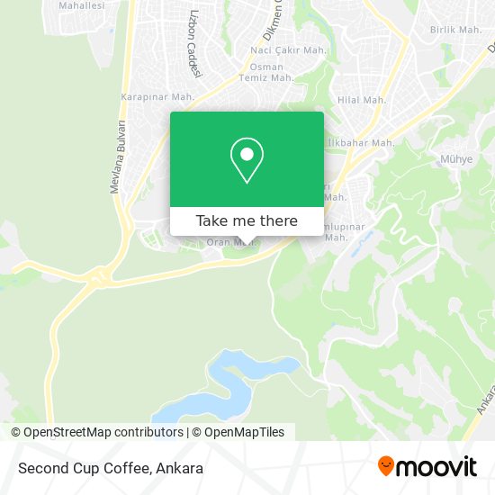 Second Cup Coffee map