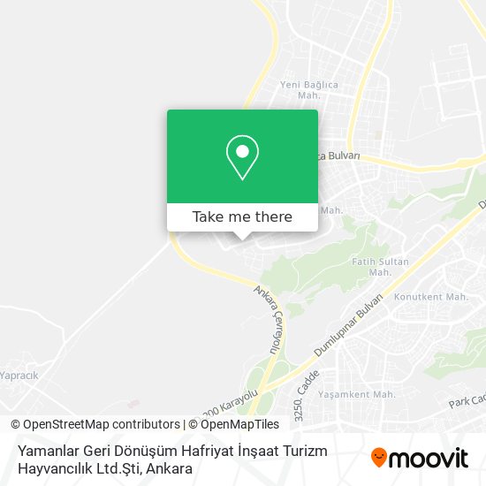 Yamanlar Geri Dönüşüm Hafriyat İnşaat Turizm Hayvancılık Ltd.Şti map
