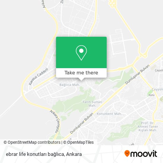 ebrar life konutları bağlıca map