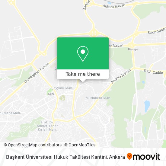 Başkent Üniversitesi Hukuk Fakültesi Kantini map