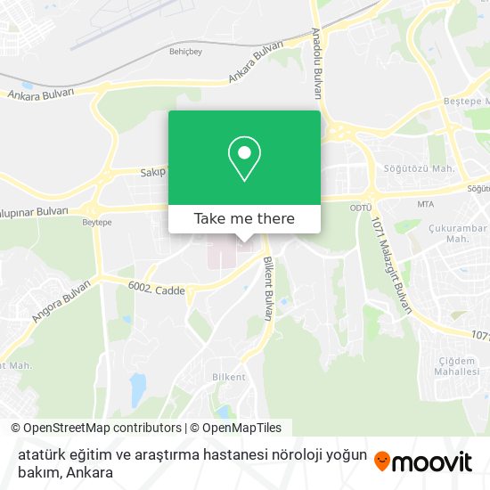 atatürk eğitim ve araştırma hastanesi nöroloji yoğun bakım map