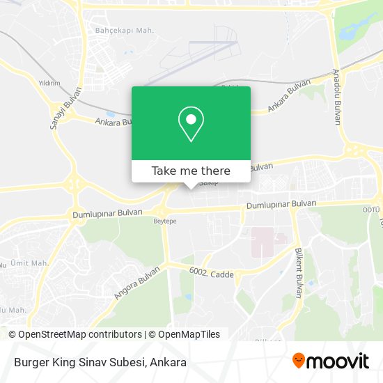 Burger King Sinav Subesi map