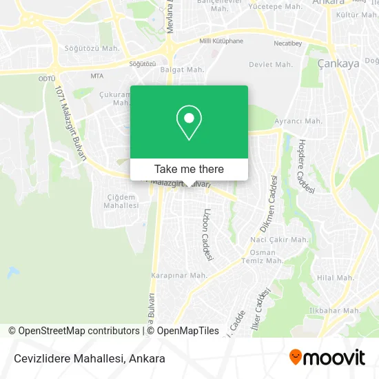 Cevizlidere Mahallesi map