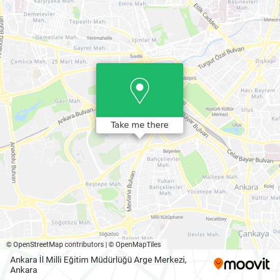 Ankara İl Milli Eğitim Müdürlüğü Arge Merkezi map