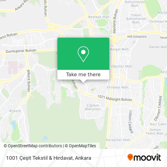 1001 Çeşit Tekstil & Hırdavat map