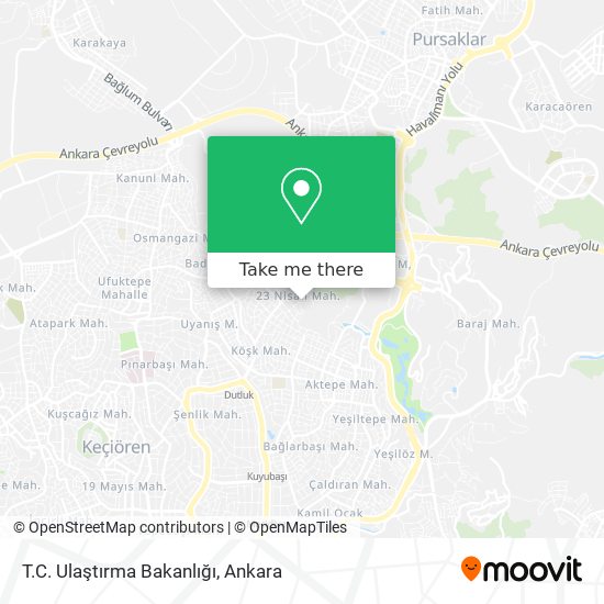 T.C. Ulaştırma Bakanlığı map