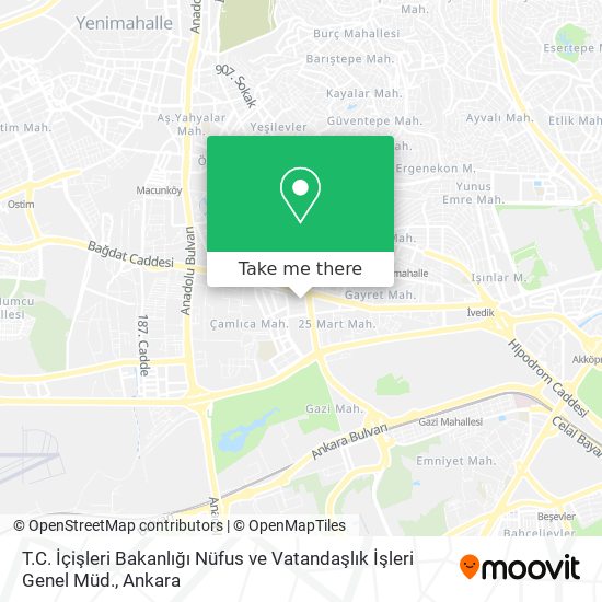 T.C. İçişleri Bakanlığı Nüfus ve Vatandaşlık İşleri Genel Müd. map