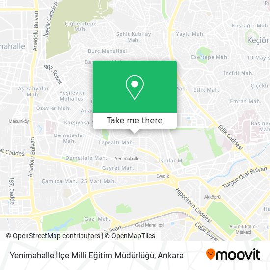 Yenimahalle İlçe Milli Eğitim Müdürlüğü map