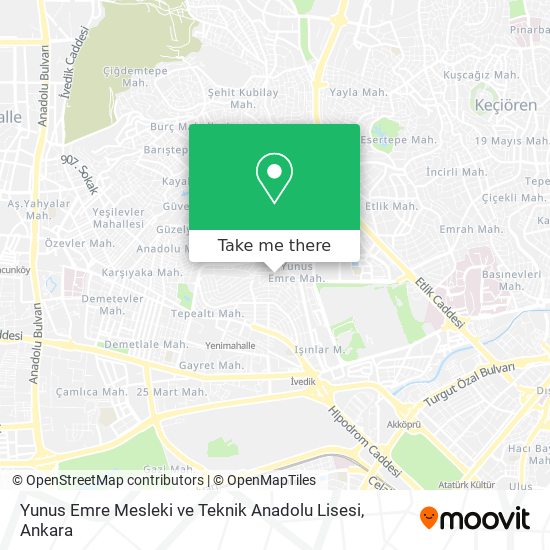 Yunus Emre Mesleki ve Teknik Anadolu Lisesi map
