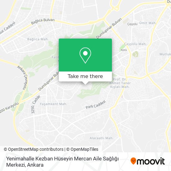 Yenimahalle Kezban Hüseyin Mercan Aile Sağlığı Merkezi map