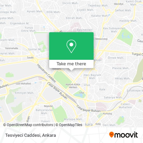 Tesviyeci Caddesi map