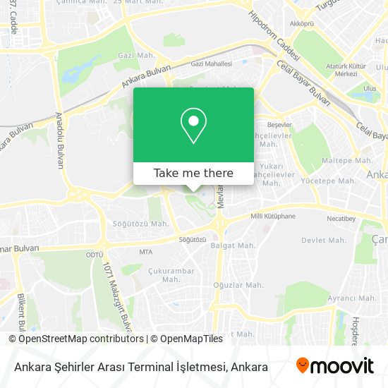 Ankara Şehirler Arası Terminal İşletmesi map