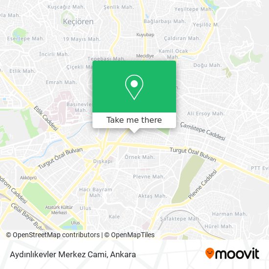 Aydınlıkevler Merkez Cami map