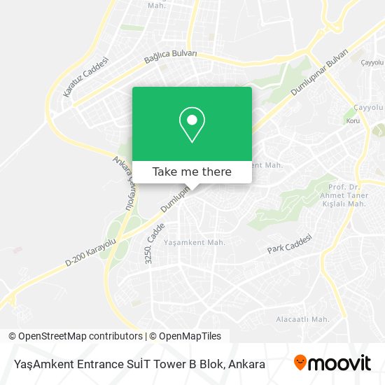 YaşAmkent Entrance SuİT Tower B Blok map