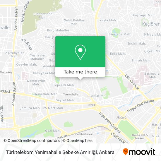 Türktelekom Yenimahalle Şebeke Amirliği map