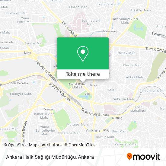 Ankara Halk Sağliği Müdürlüğü map