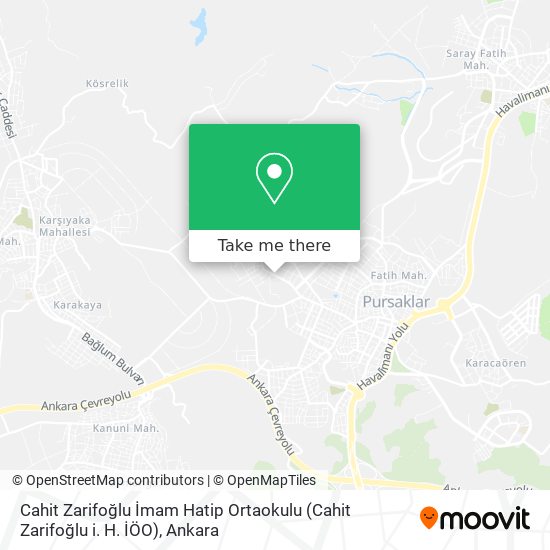 Cahit Zarifoğlu İmam Hatip Ortaokulu (Cahit Zarifoğlu i. H. İÖO) map