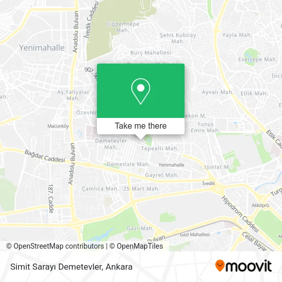 Simit Sarayı Demetevler map