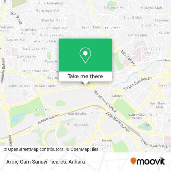 Ardıç Cam Sanayi Ticareti map