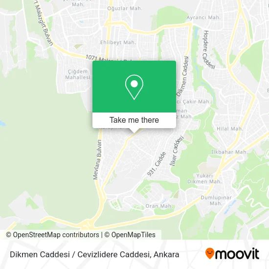 Dikmen Caddesi / Cevizlidere Caddesi map