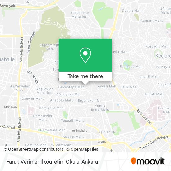 Faruk Verimer İlköğretim Okulu map