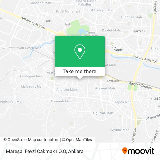 Mareşal Fevzi Çakmak ı.Ö.O map