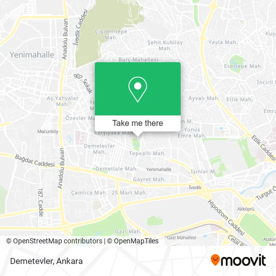 Demetevler map