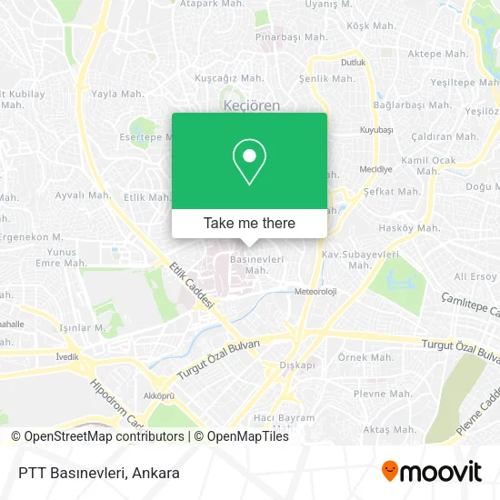 PTT Basınevleri map