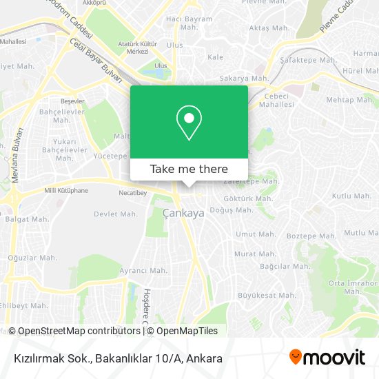 Kızılırmak Sok., Bakanlıklar 10 / A map