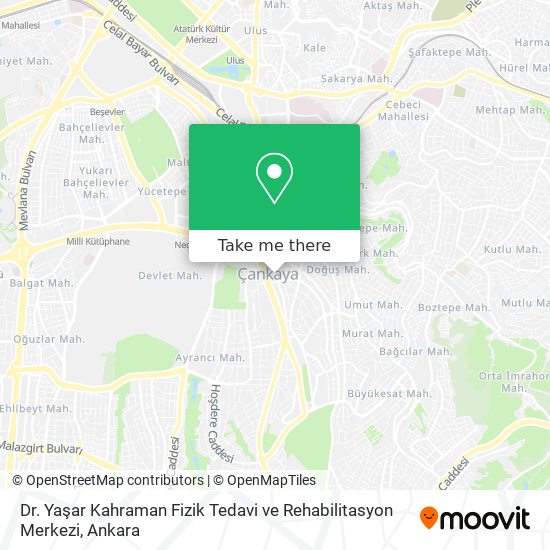 Dr. Yaşar Kahraman Fizik Tedavi ve Rehabilitasyon Merkezi map