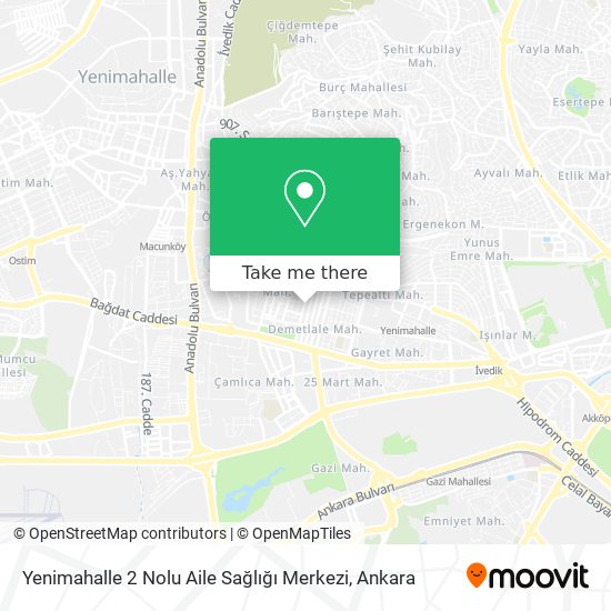 Yenimahalle 2 Nolu Aile Sağlığı Merkezi map
