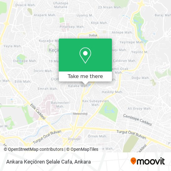 Ankara Keçiören Şelale Cafa map