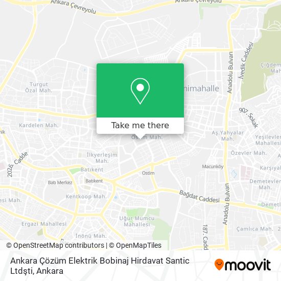 Ankara Çözüm Elektrik Bobinaj Hirdavat Santic Ltdşti map