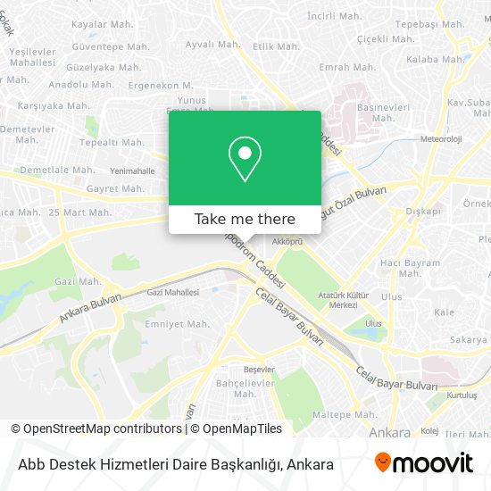 Abb Destek Hizmetleri Daire Başkanlığı map
