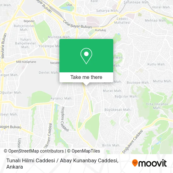 Tunalı Hilmi Caddesi / Abay Kunanbay Caddesi map
