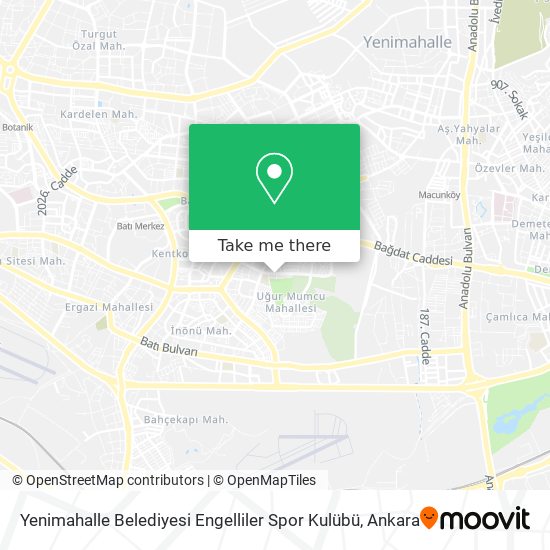 Yenimahalle Belediyesi Engelliler Spor Kulübü map