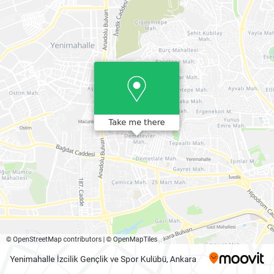 Yenimahalle İzcilik Gençlik ve Spor Kulübü map