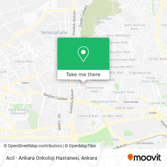 Acil - Ankara Onkoloji Hastanesi map