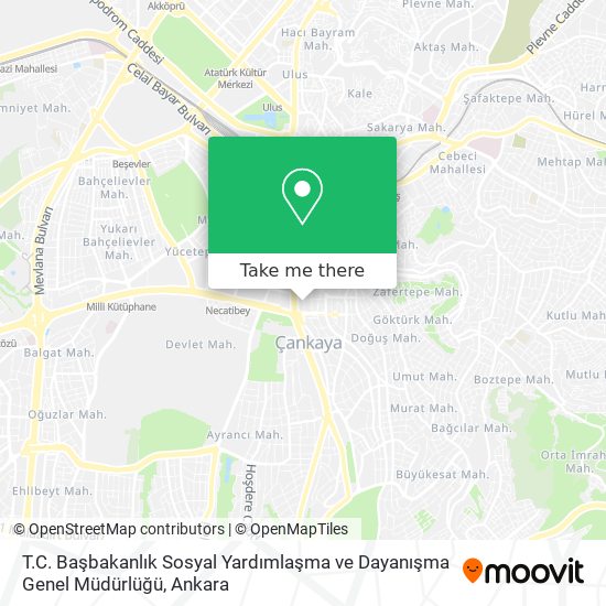 T.C. Başbakanlık Sosyal Yardımlaşma ve Dayanışma Genel Müdürlüğü map