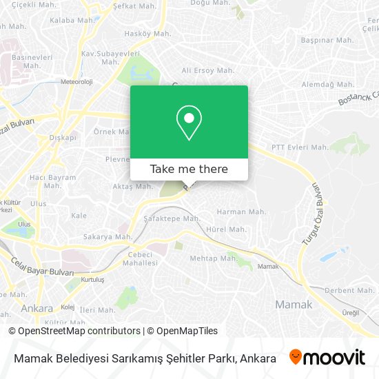 Mamak Belediyesi Sarıkamış Şehitler Parkı map