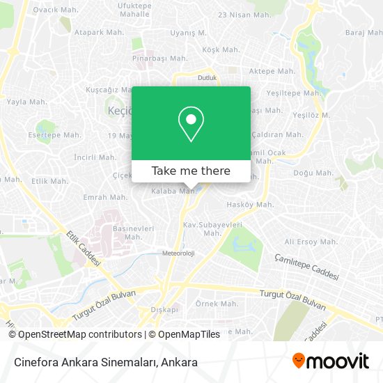 Cinefora Ankara Sinemaları map