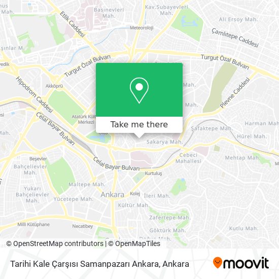 Tarihi Kale Çarşısı Samanpazarı Ankara map
