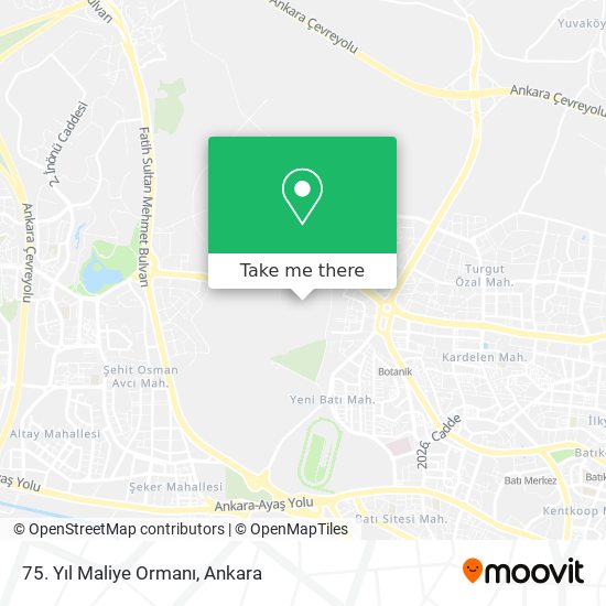 75. Yıl Maliye Ormanı map