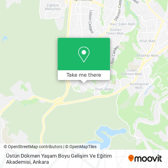 Üstün Dökmen Yaşam Boyu Gelişim Ve Eğitim Akademisi map