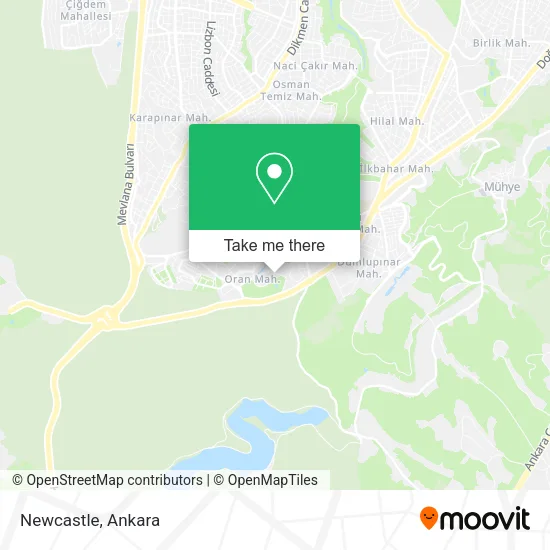 Newcastle map