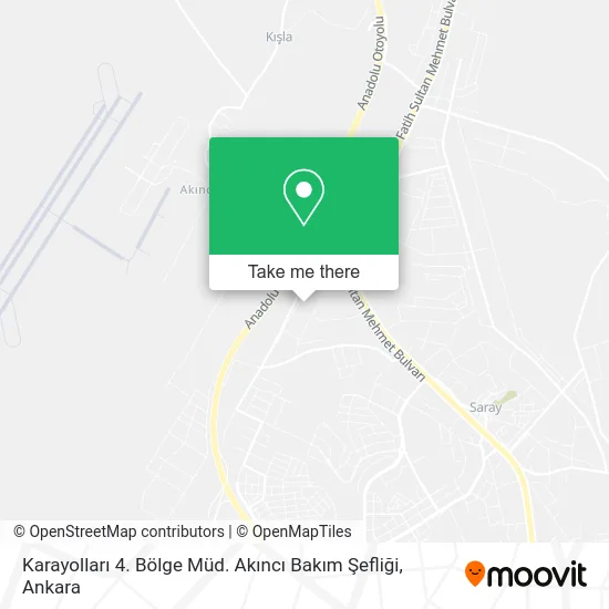 Karayolları 4. Bölge Müd. Akıncı Bakım Şefliği map
