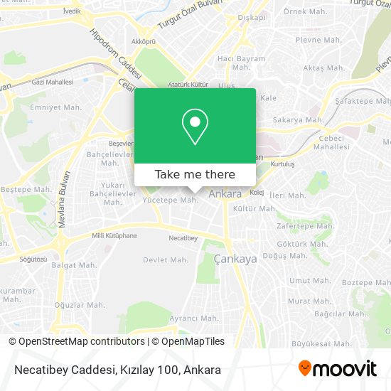 Necatibey Caddesi, Kızılay 100 map