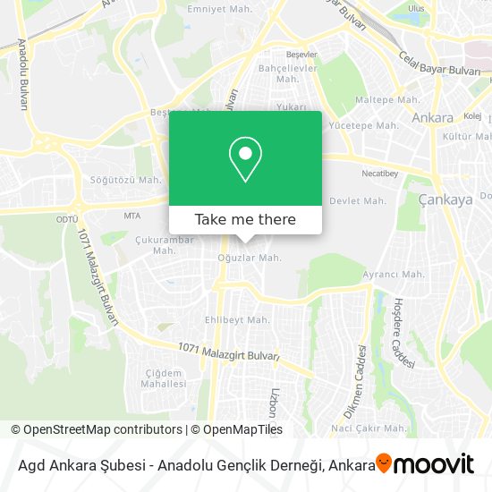 Agd Ankara Şubesi - Anadolu Gençlik Derneği map