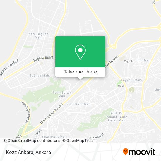 Kozz Ankara map