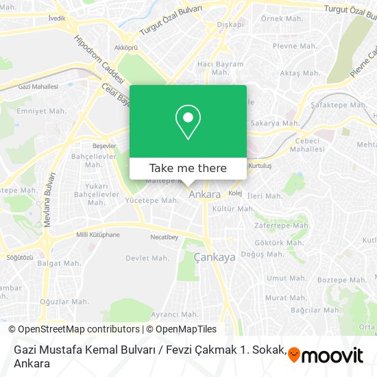 Gazi Mustafa Kemal Bulvarı / Fevzi Çakmak 1. Sokak map